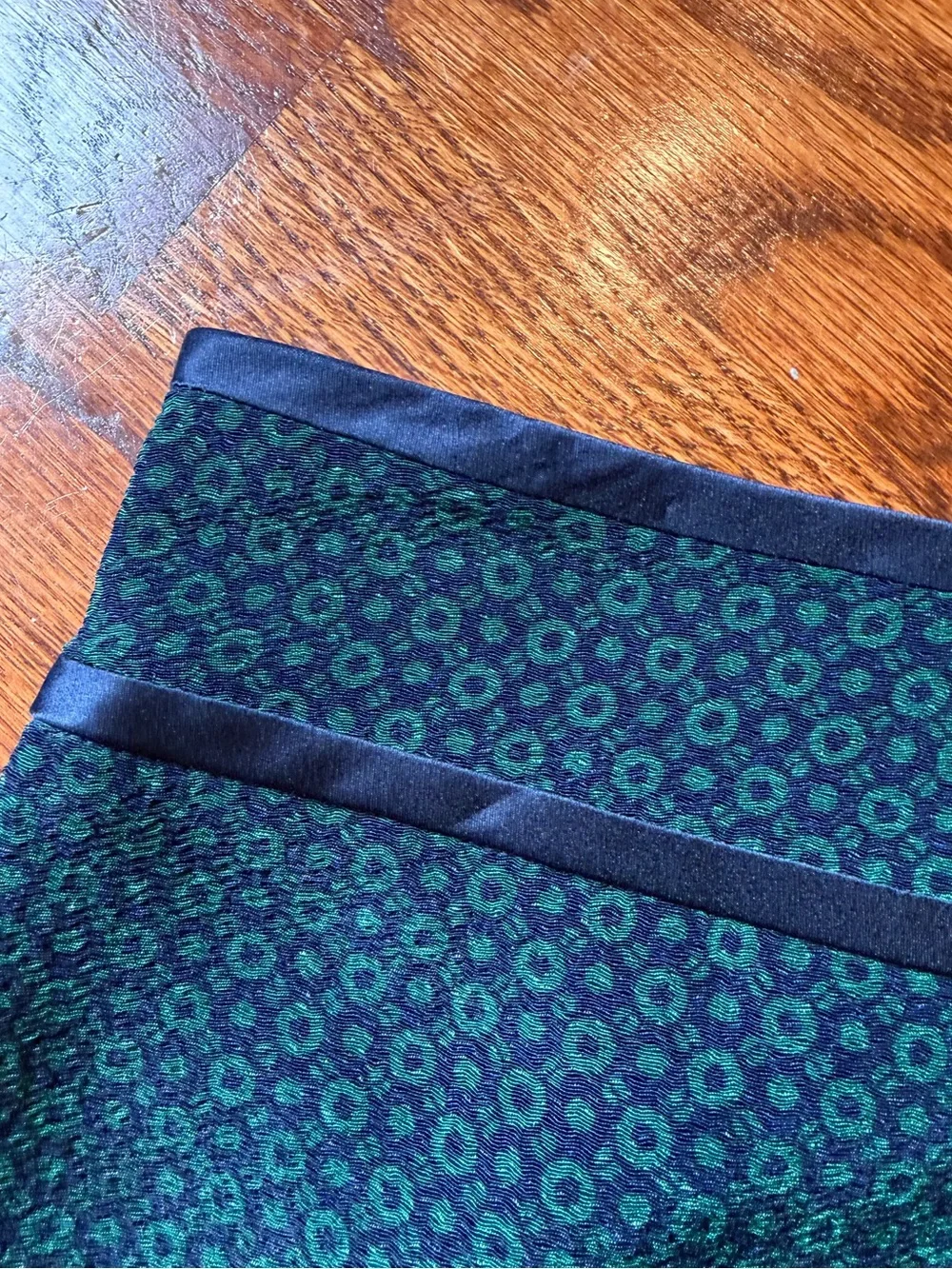 Tory Burch Teal/Navy Geometric Print Ames Skirt - Size 2